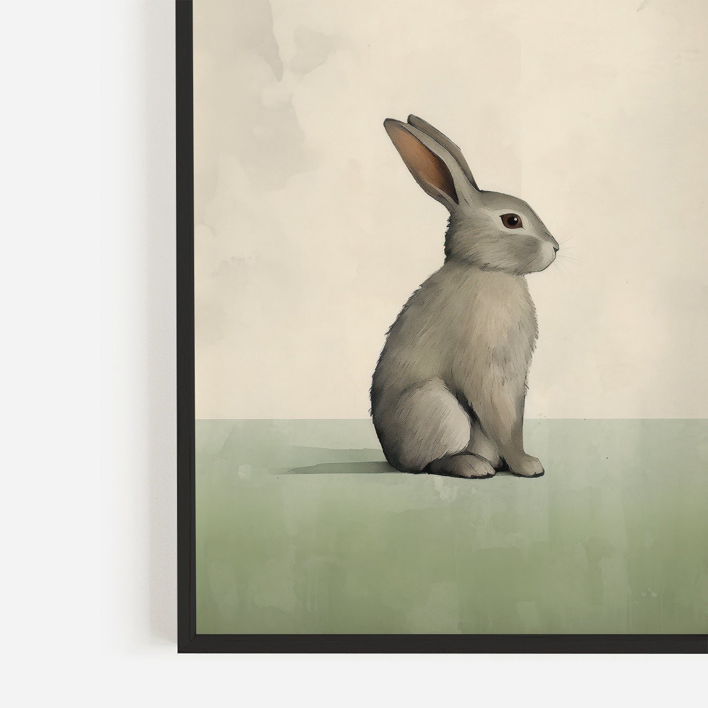 Vintage Minimalist Nursery Wall Art, Forest Animals, Bunny & Fox - WildfieldPrints
