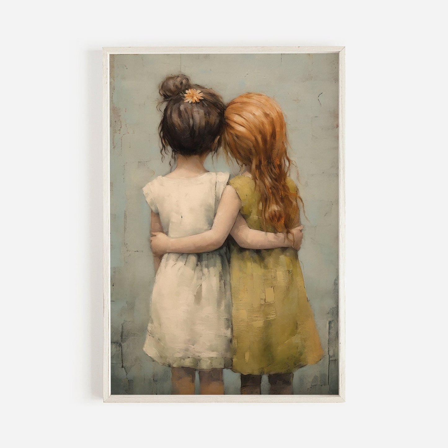Vintage Nursery Decor, Best Friends Artwork, Friendship - Themed Wall Art - WildfieldPrints