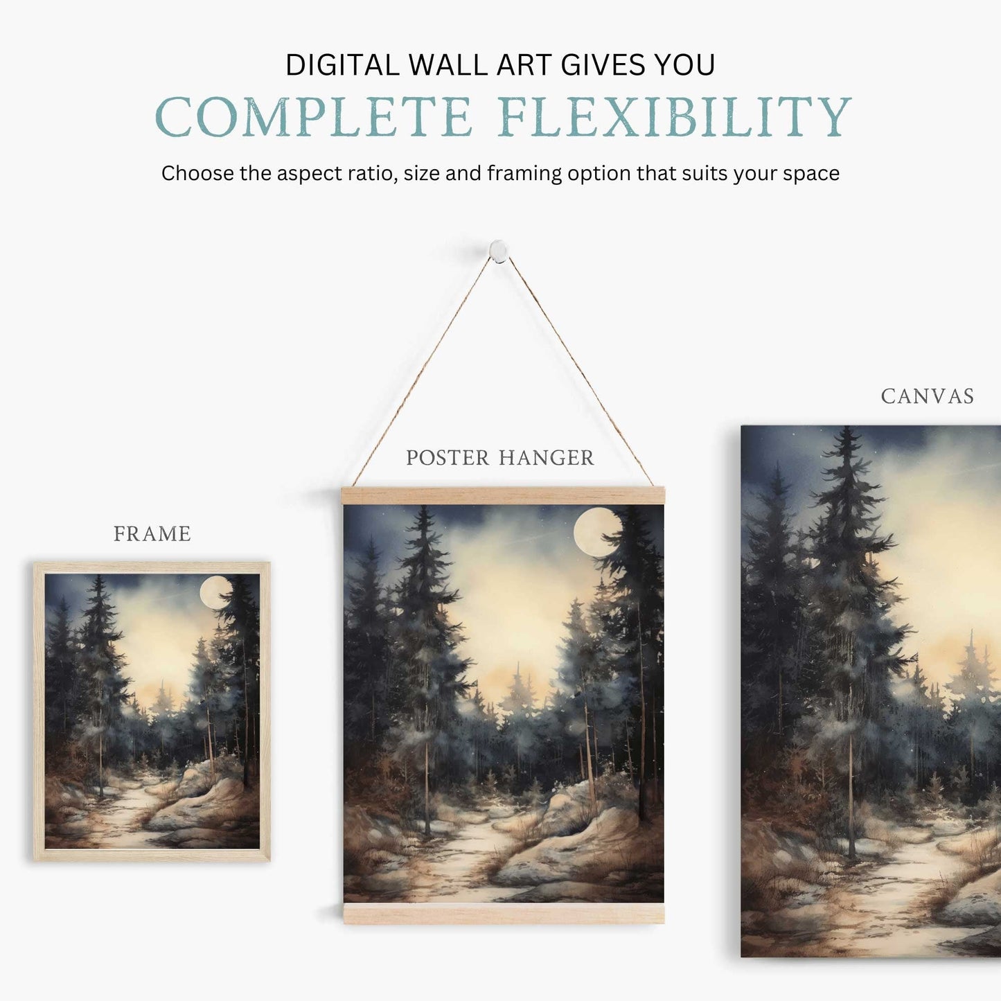 Watercolor Forest Art, Rustic Home Decor, Vintage Nature Print - WildfieldPrints
