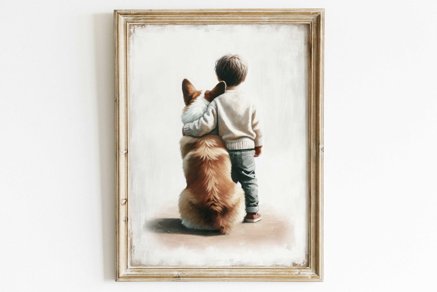 Welsh Corgi Nursery Print, Dog Wall Decor, Boys Room Artwork, Cute Animal Design - WildfieldPrints