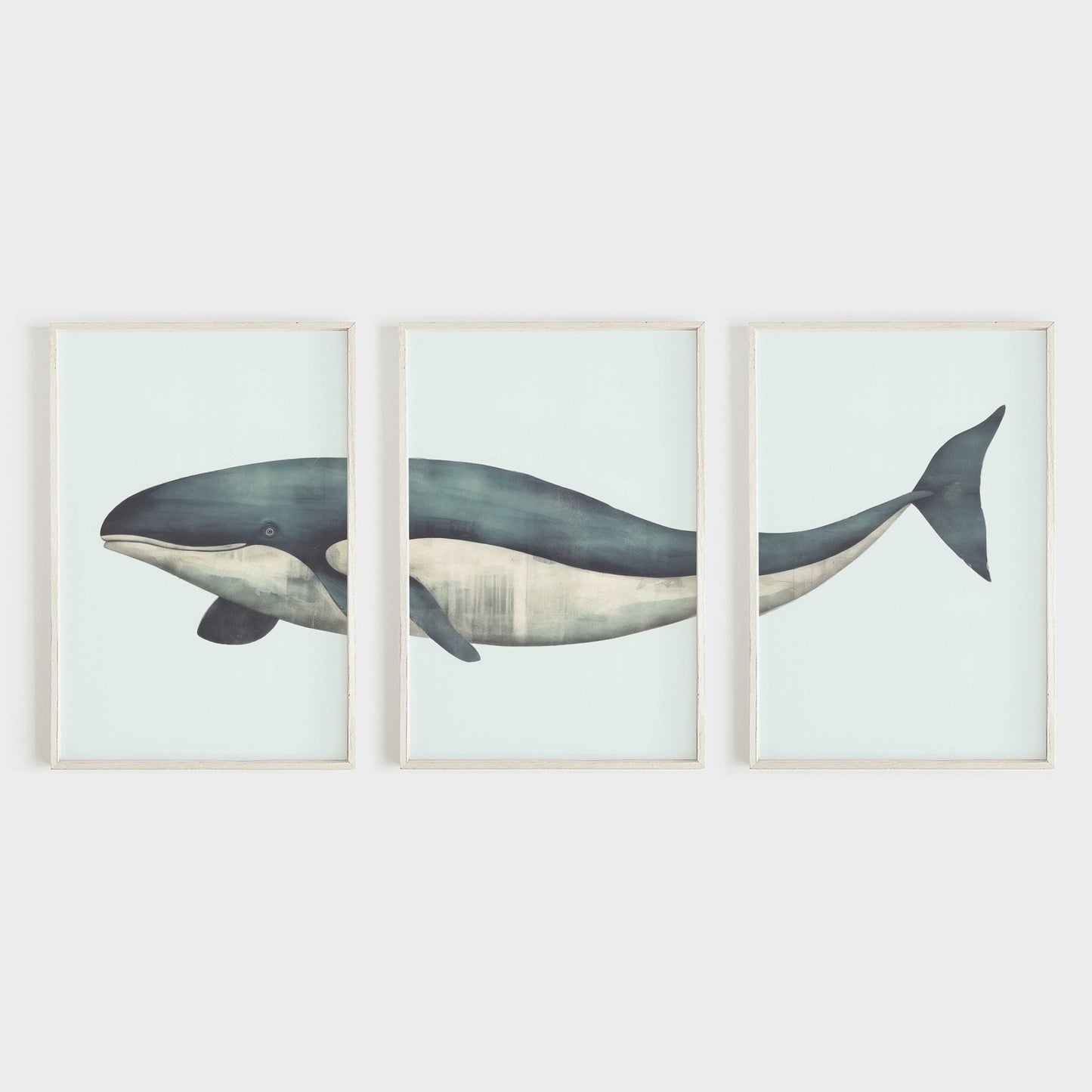 Whale Nursery Print, Ocean Animal Decor, Vintage Kids Wall Art - WildfieldPrints