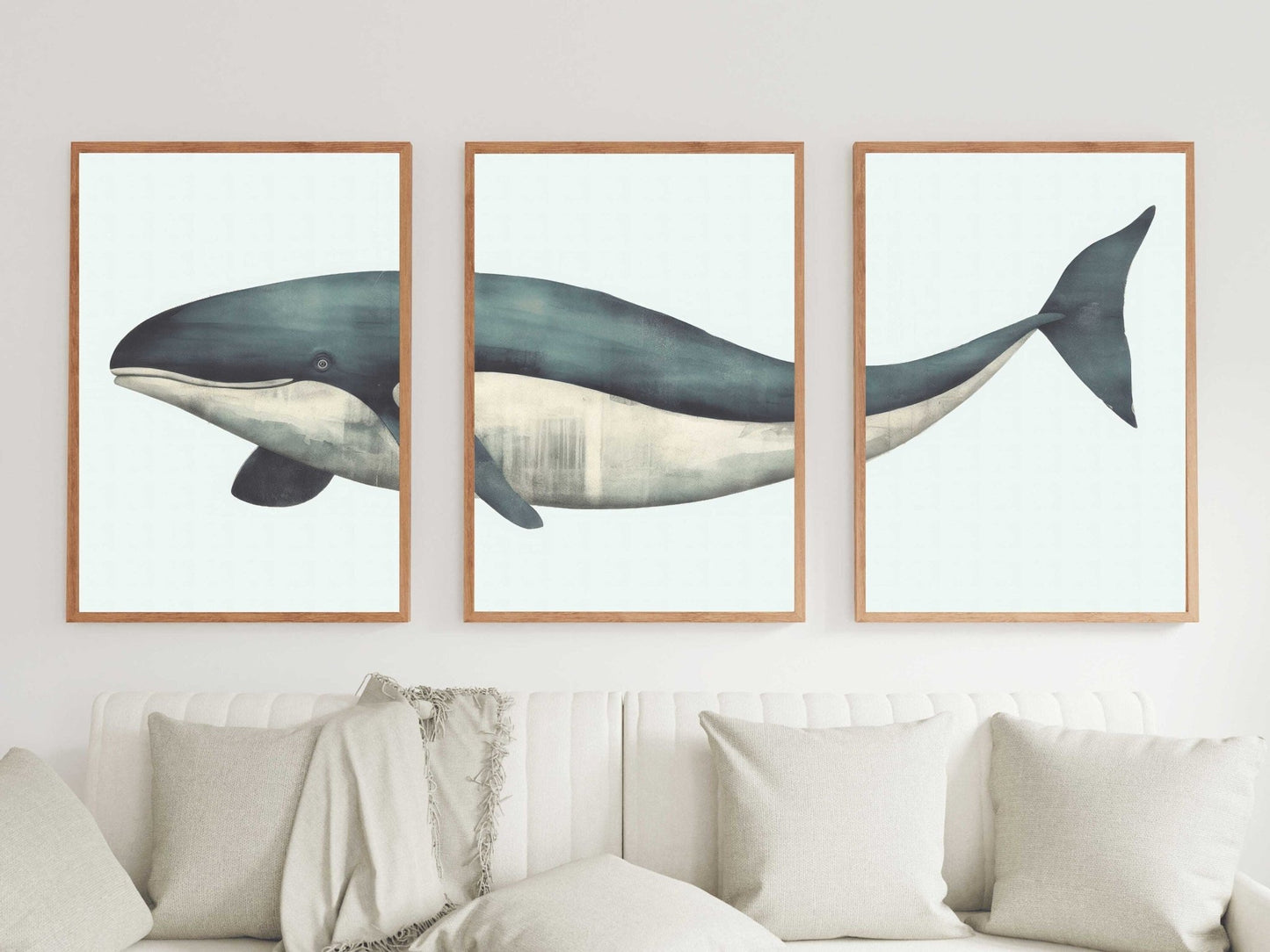 Whale Nursery Print, Ocean Animal Decor, Vintage Kids Wall Art - WildfieldPrints