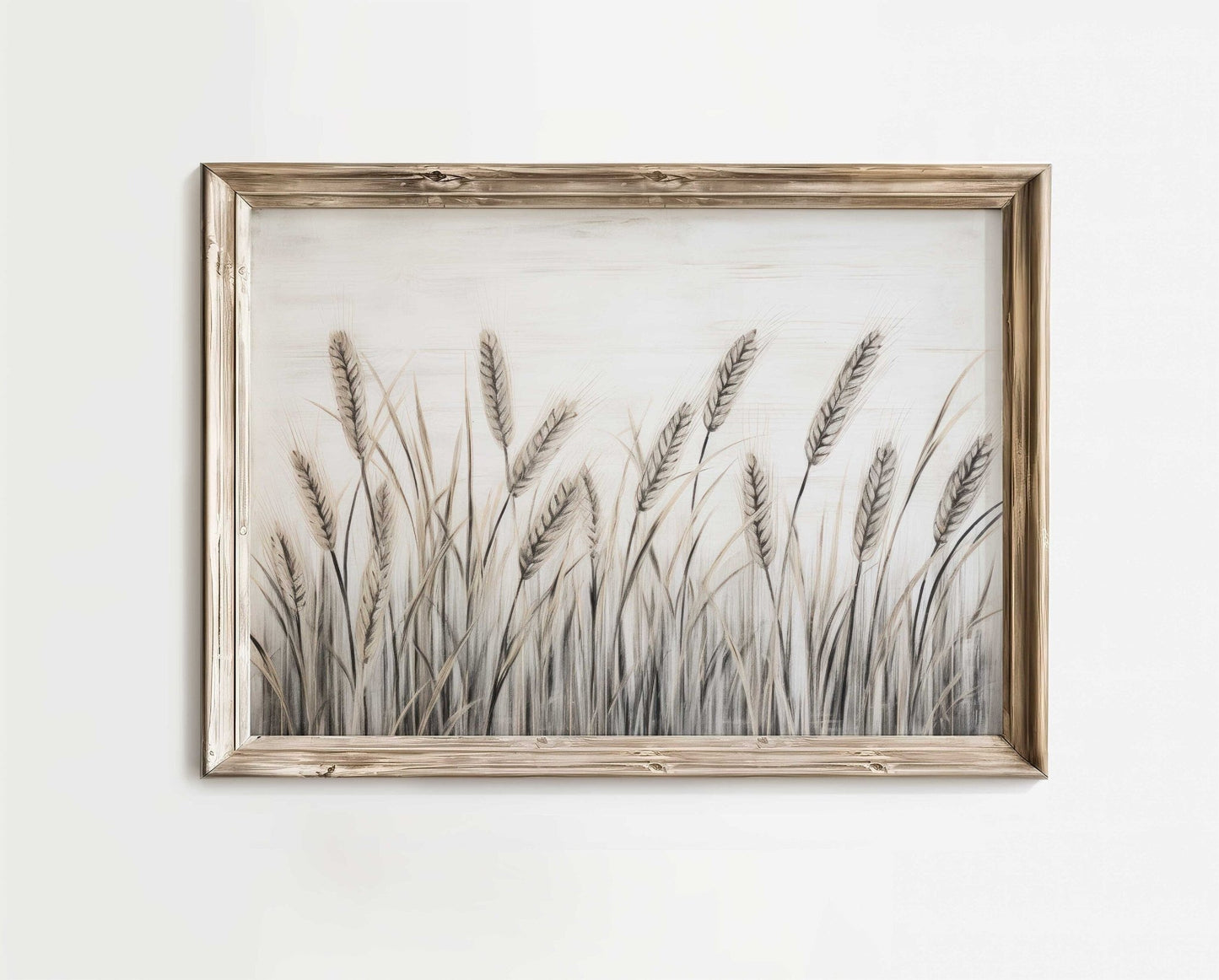 Wheat Field Painting, Botanical Decor, Farmhouse Wall Art - WildfieldPrints