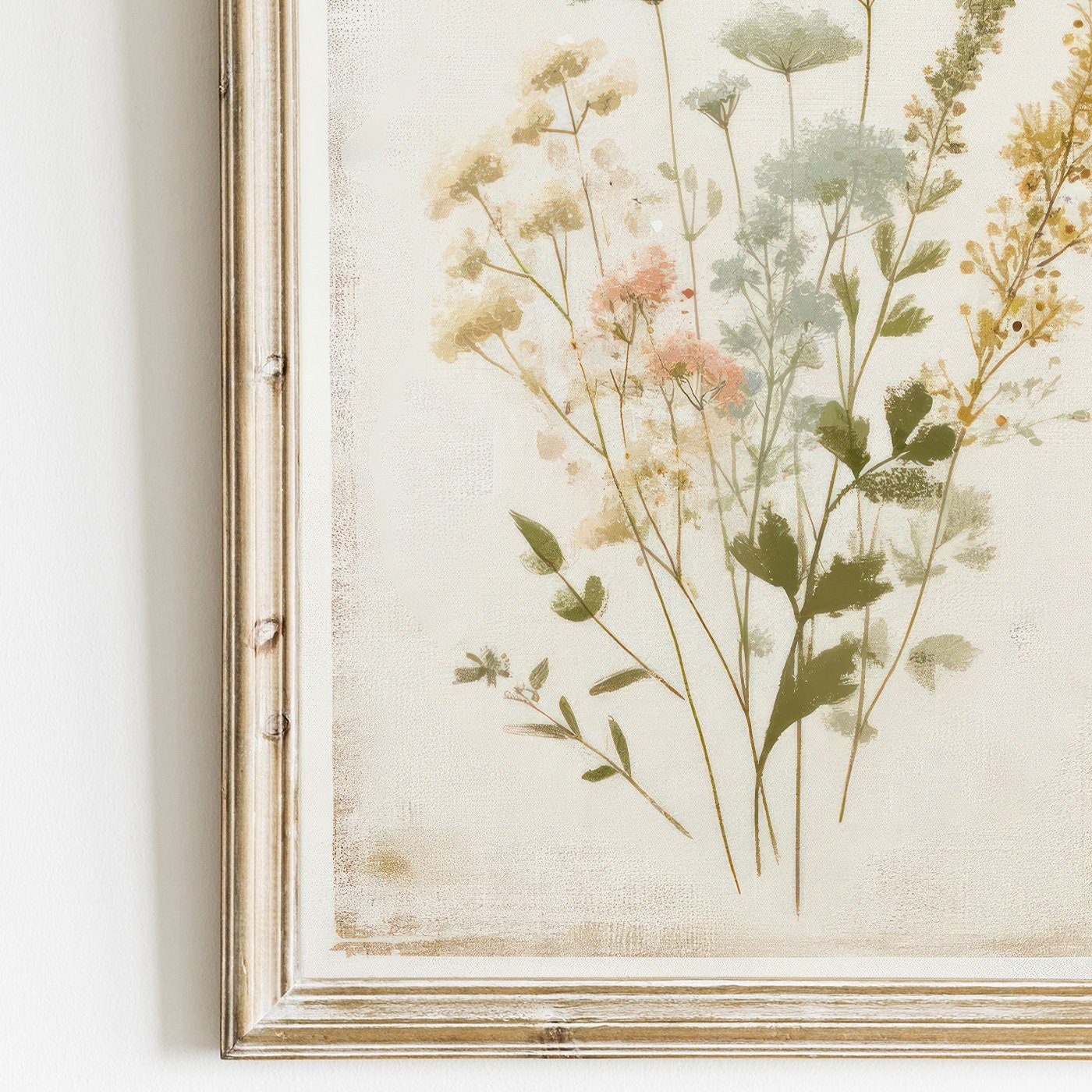 Wildflower Art Print, Rustic Floral Decor, Vintage Flower Artwork - WildfieldPrints