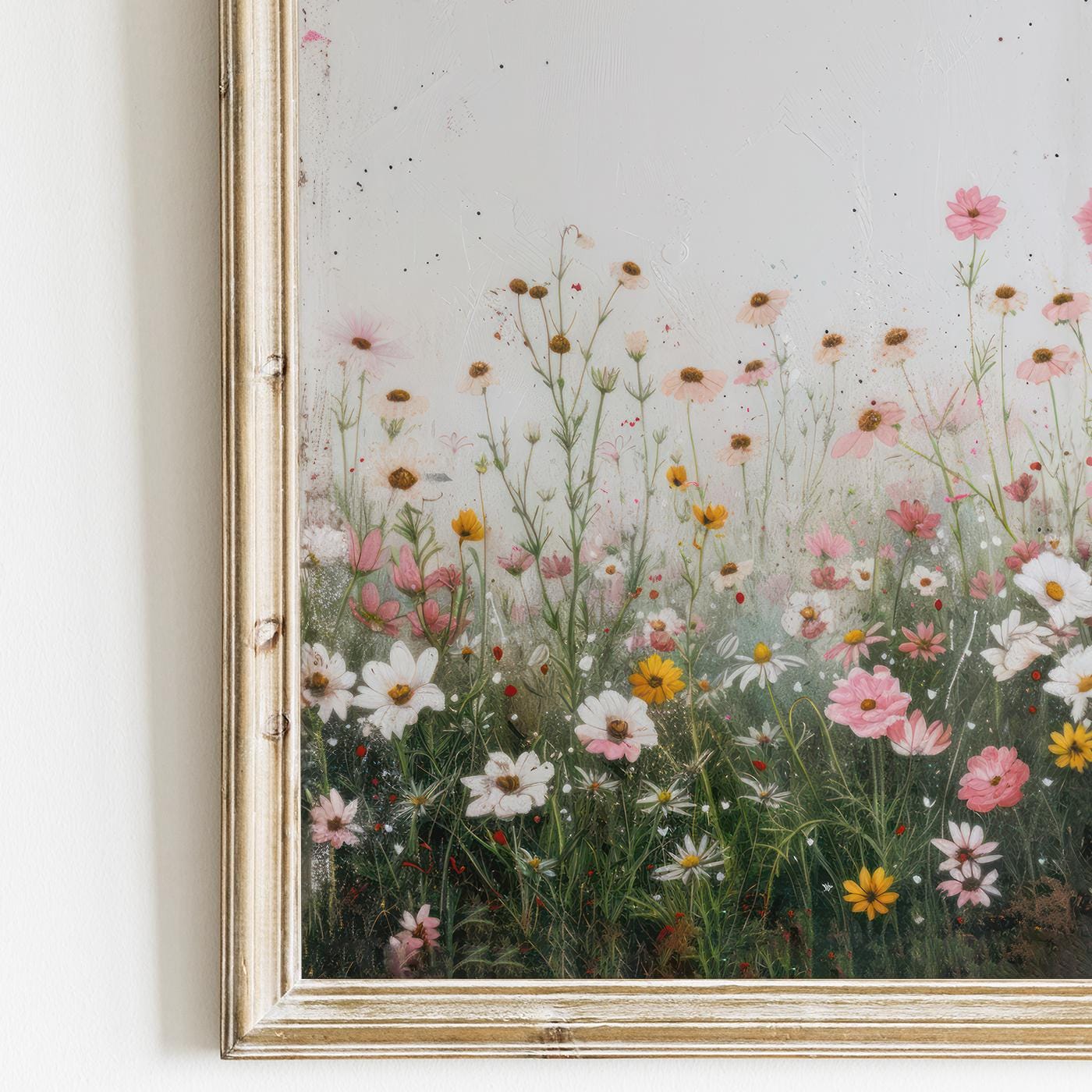 Wildflower Art Print, Vintage Floral Wall Decor, Rustic Botanical Decor - WildfieldPrints