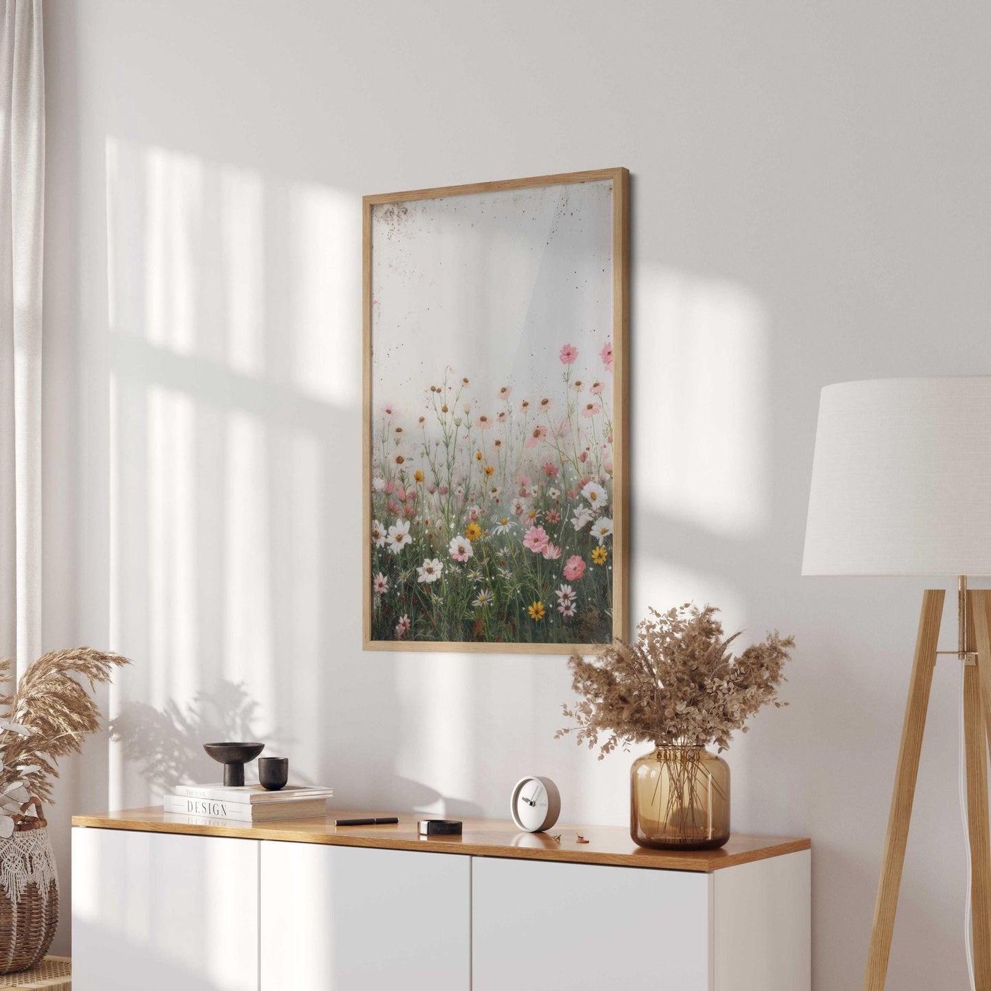 Wildflower Art Print, Vintage Floral Wall Decor, Rustic Botanical Decor - WildfieldPrints