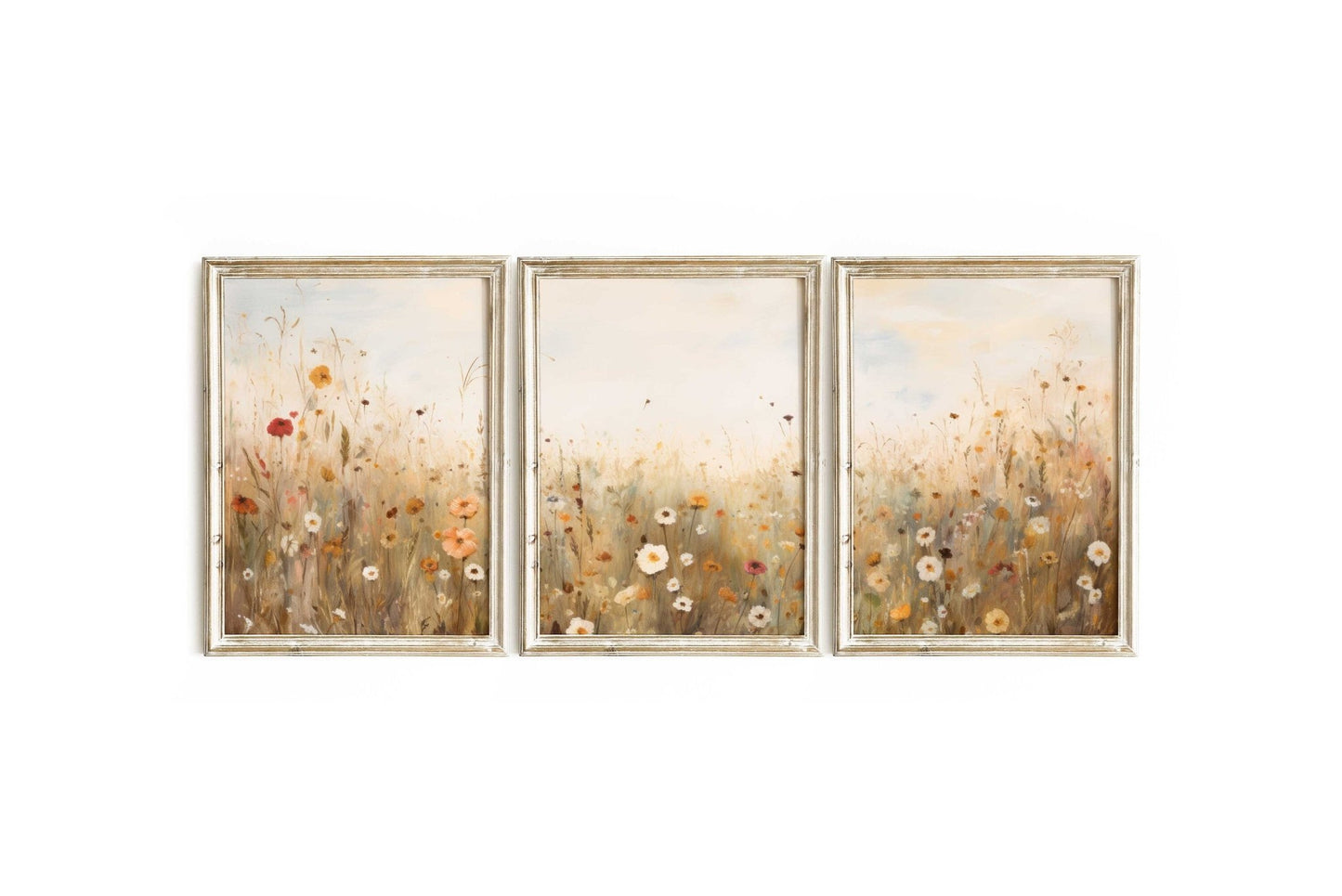 Wildflower Field Print, Floral Farmhouse Decor, Flower Meadow Art - WildfieldPrints