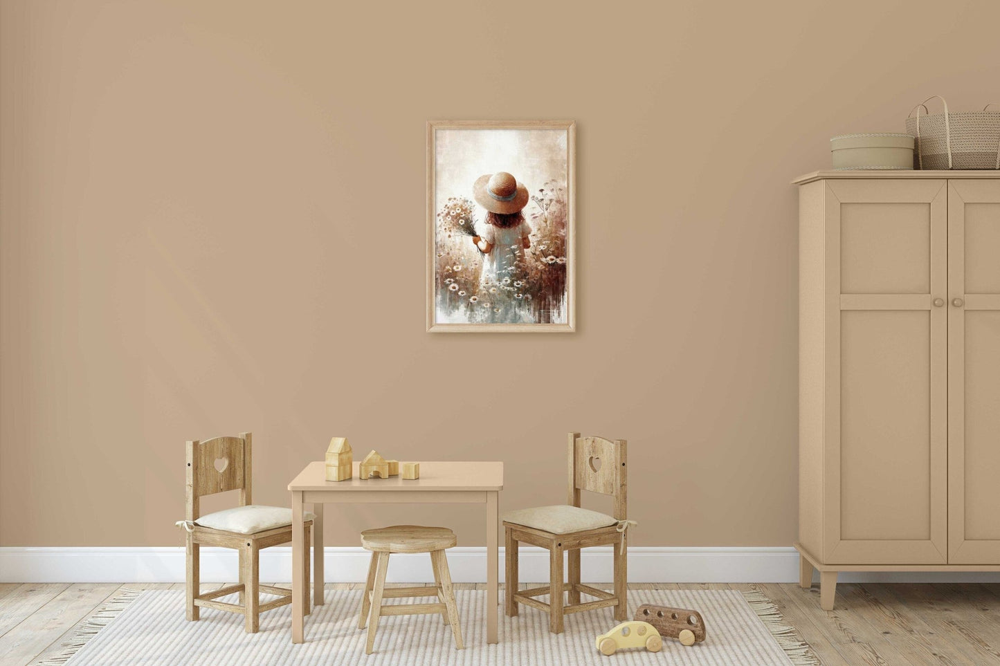 Wildflower Field Prints, Rustic Girl's Room Decor, Vintage Nursery Art - WildfieldPrints