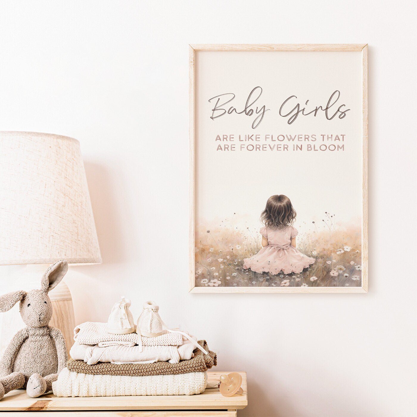 Wildflower Meadow Nursery Quote Art, Charming Baby Girl Decor - WildfieldPrints
