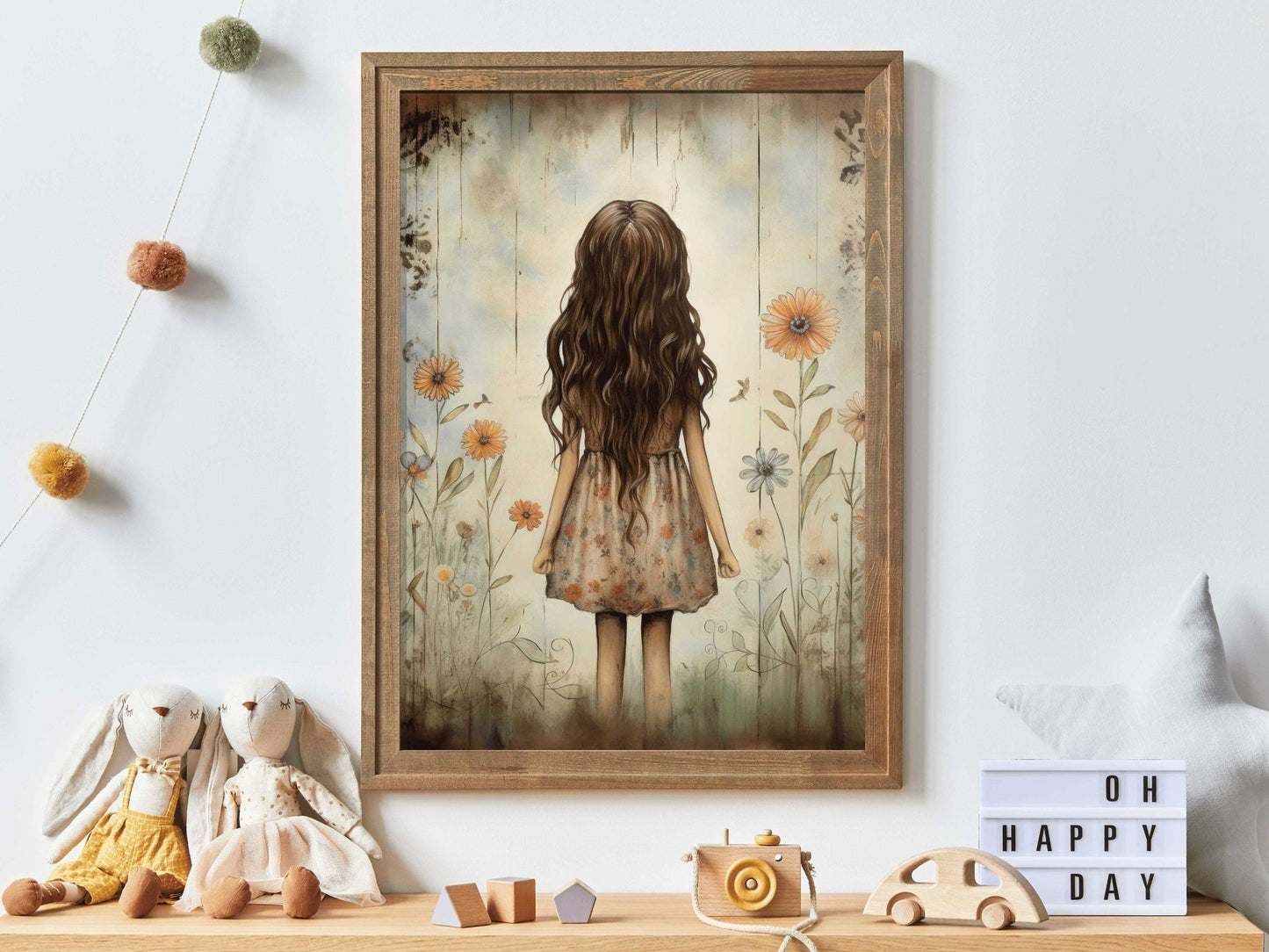 Wildflower Nursery Decor, Girly Wall Art, Toddler Girls' Room - WildfieldPrints