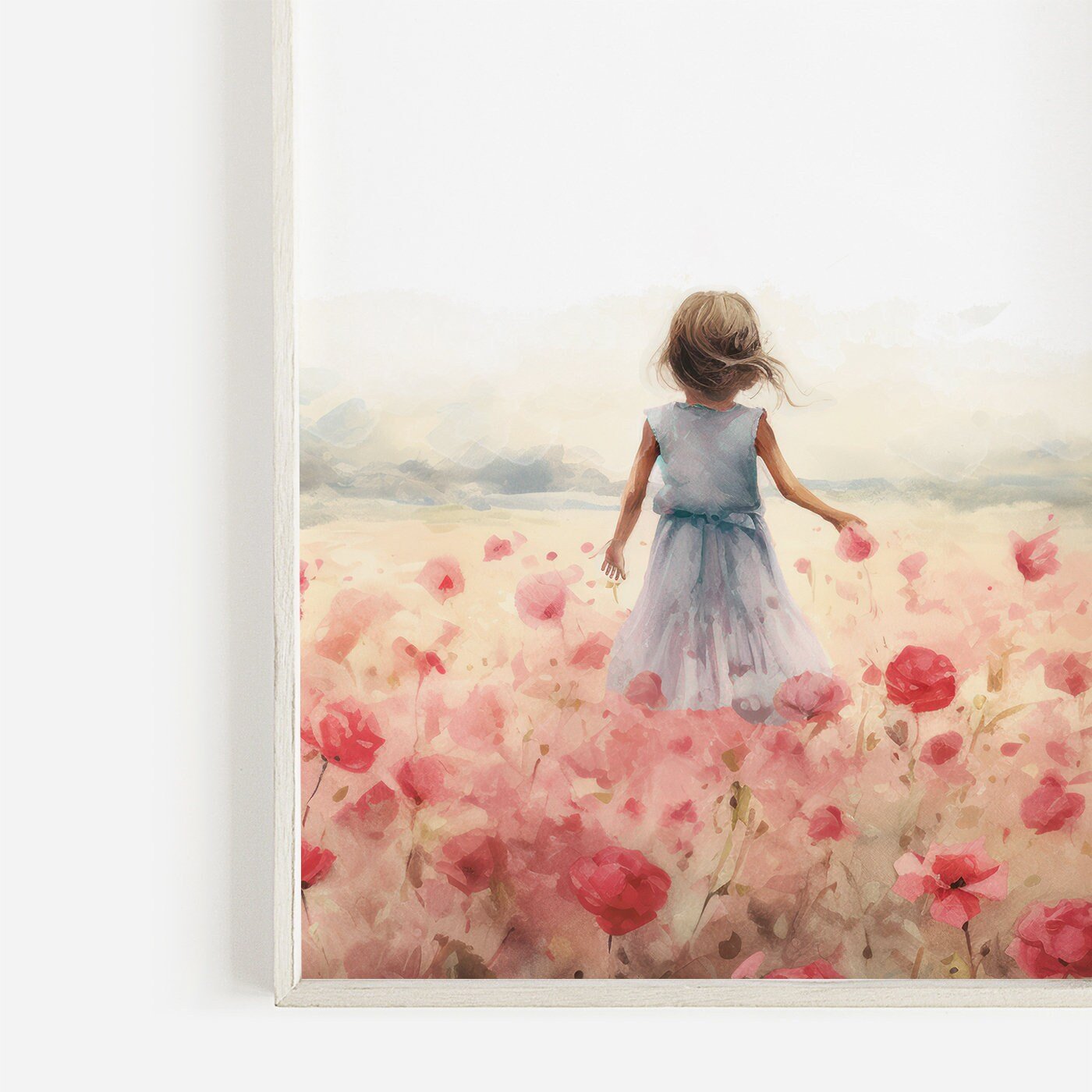 Wildflower Nursery Print, Inspirational Girl Room Decor, Floral Art - WildfieldPrints