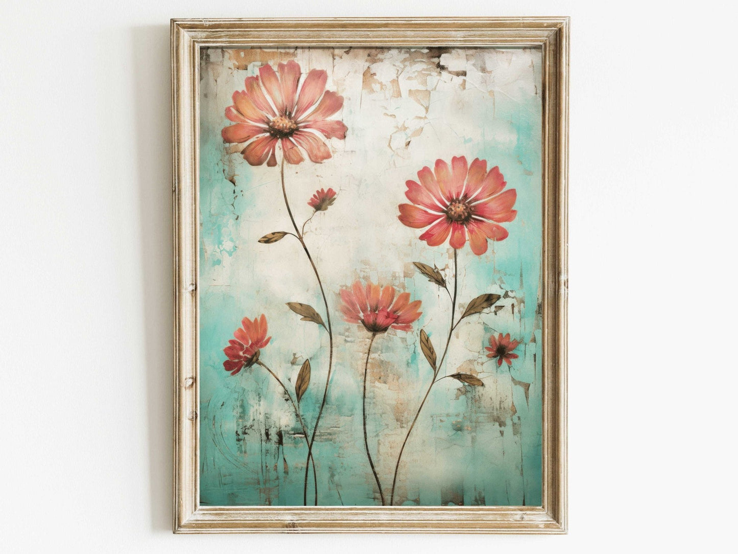 Wildflower Print, Vintage Botanical Decor, Rustic Floral Home Art - WildfieldPrints
