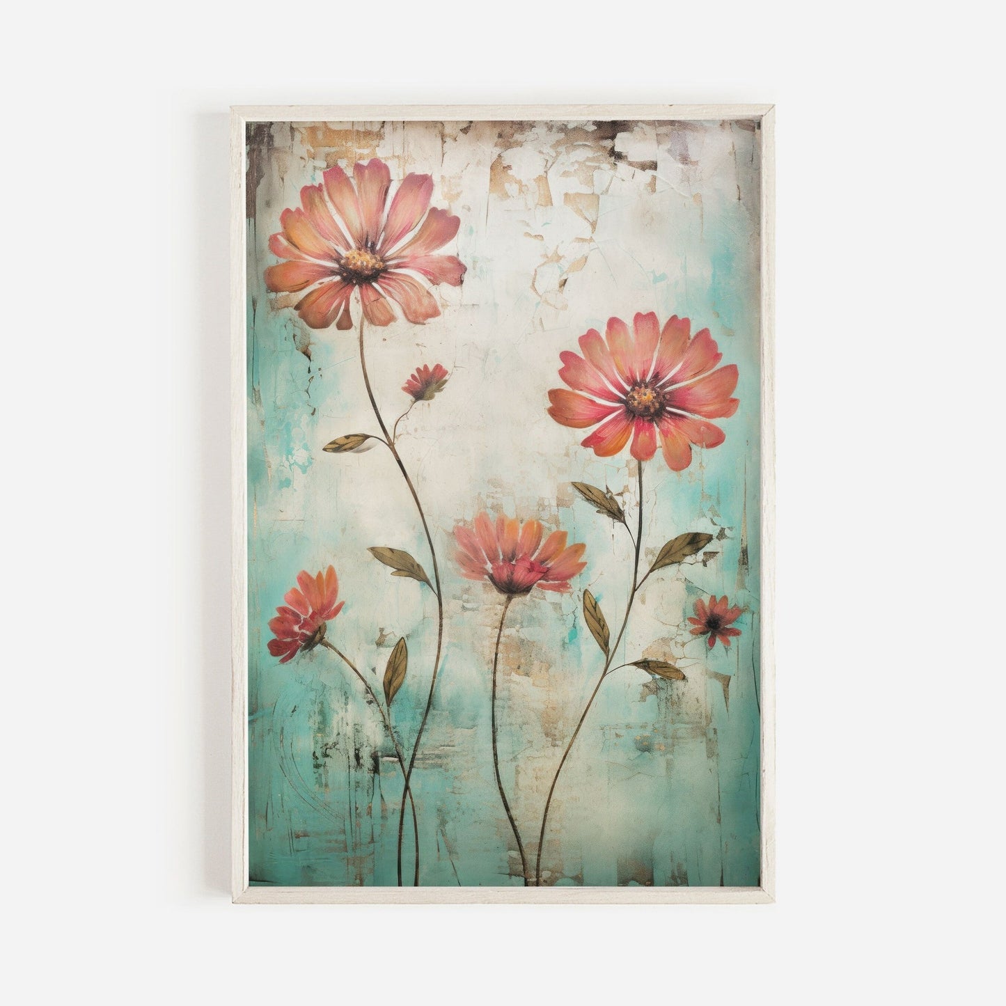 Wildflower Print, Vintage Botanical Decor, Rustic Floral Home Art - WildfieldPrints