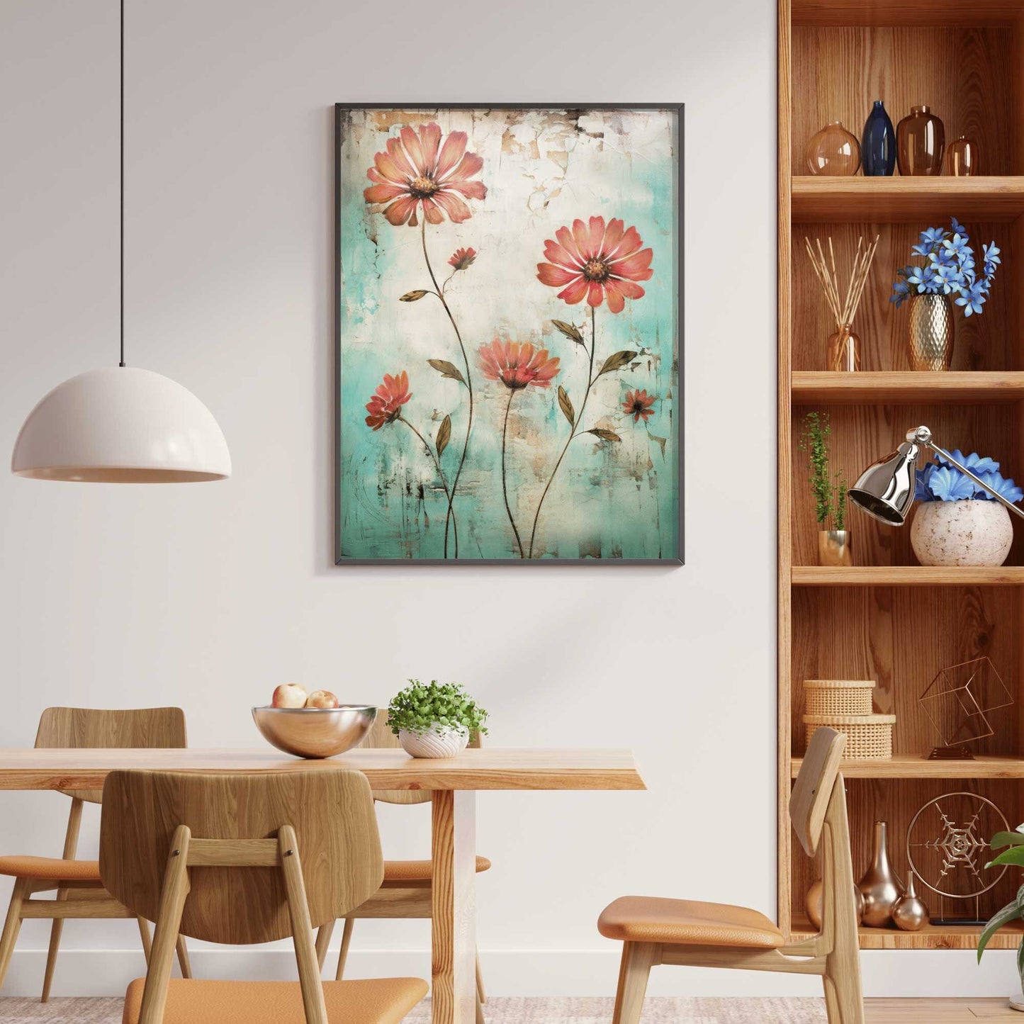 Wildflower Print, Vintage Botanical Decor, Rustic Floral Home Art - WildfieldPrints