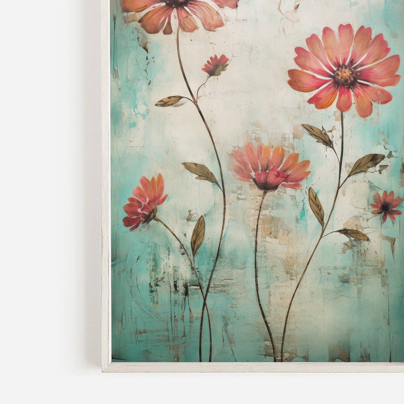 Wildflower Print, Vintage Botanical Decor, Rustic Floral Home Art - WildfieldPrints