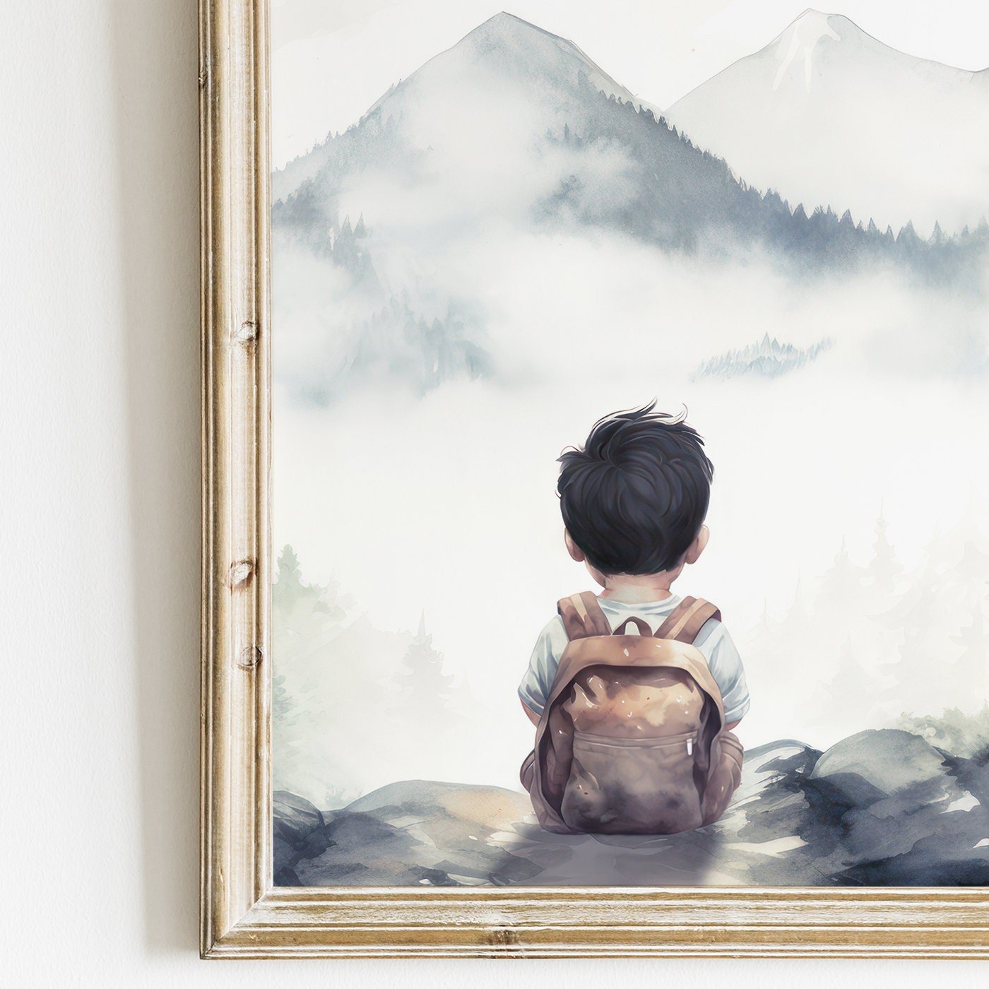 Woodland Animal Nursery Decor, Forest Animal Art Boy Bear & Fox Art, Forest Nursery Art, Boys Room Animal Art, Printable Kids Room Decor - My Store