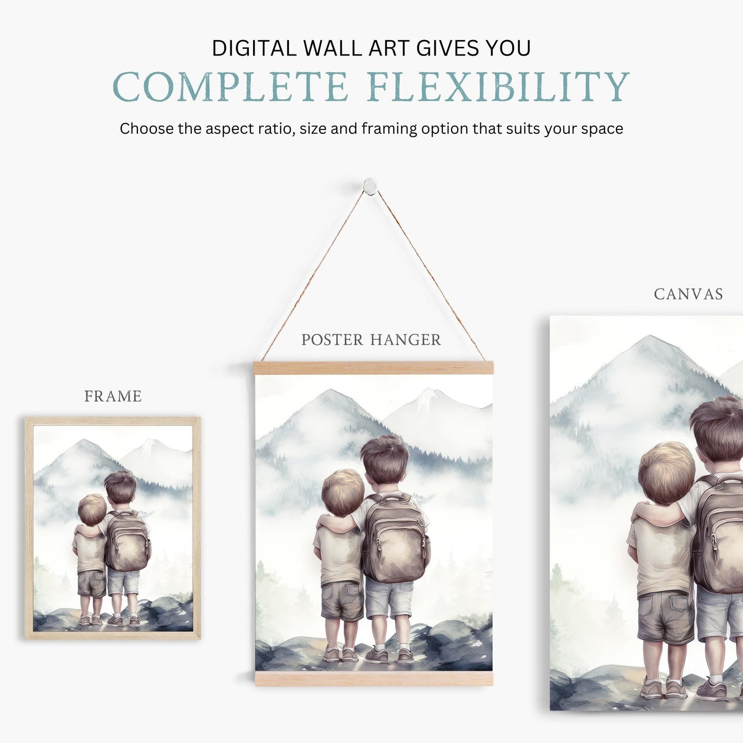 Woodland Animal Nursery Prints, Adventure Themed Wall Art, Shared Room Decor - WildfieldPrints