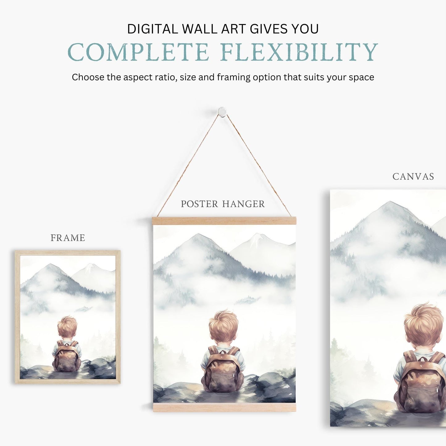 Woodland Animal Nursery Prints, Forest Decor, Bear & Fox Art - WildfieldPrints