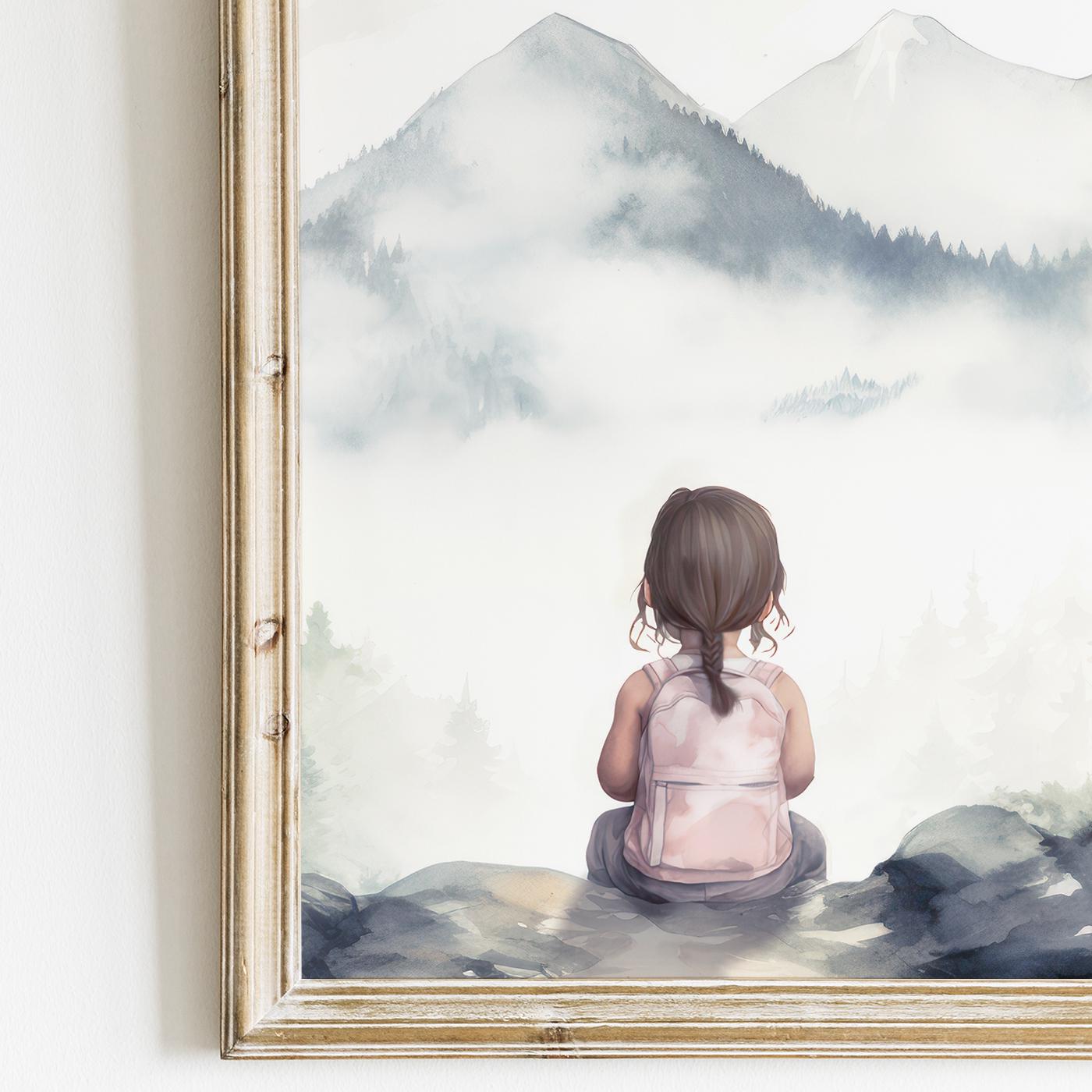 Woodland Nursery Decor Girls, Forest Animal Prints, Set of 3, Bear & Fox, Woodland Animals, Girls Room Nature Art,Printable Girl Bedroom Art - My Store