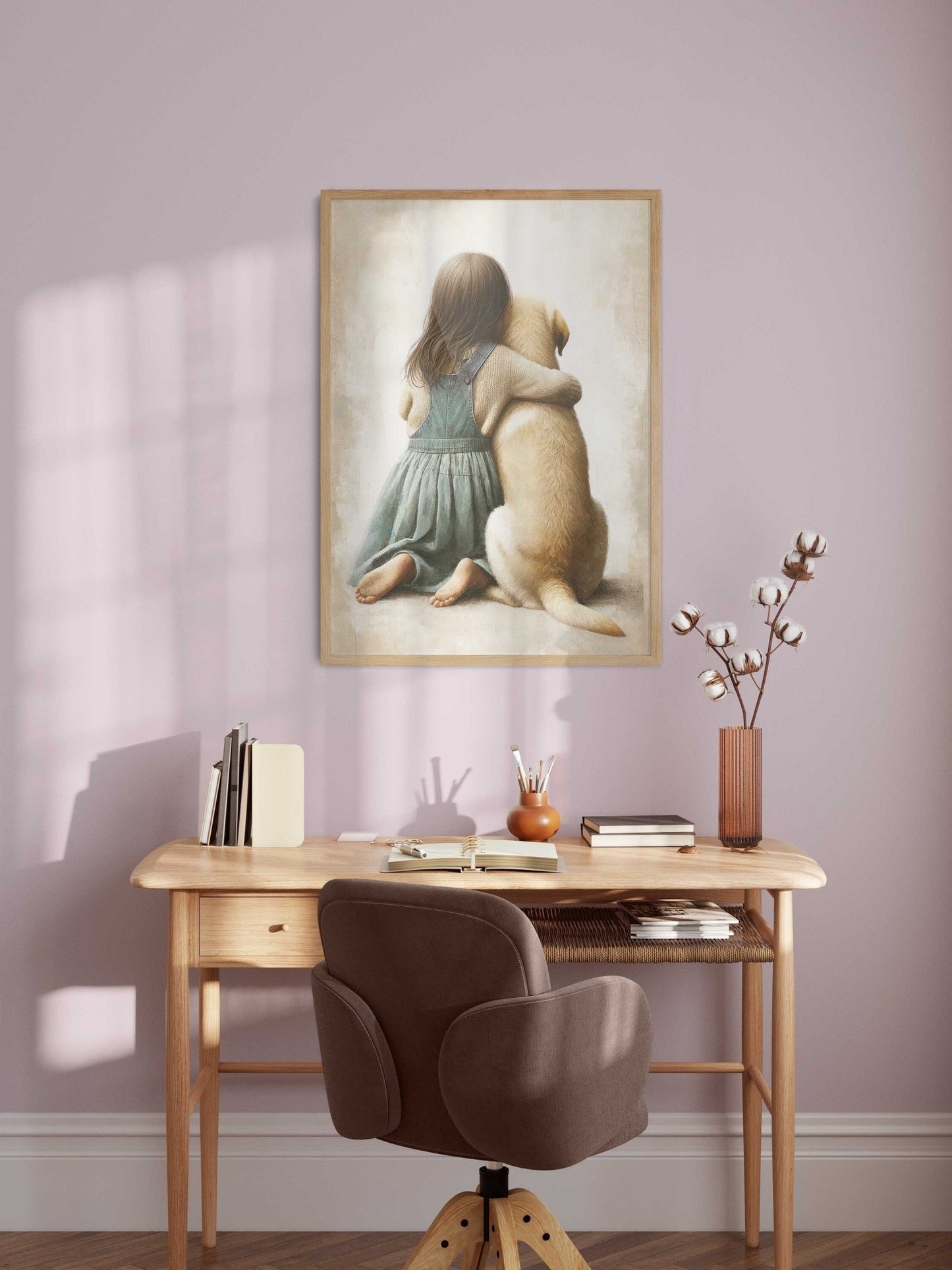 Yellow Labrador Retriever Nursery Decor, Dog Art Print, Toddler Room - WildfieldPrints