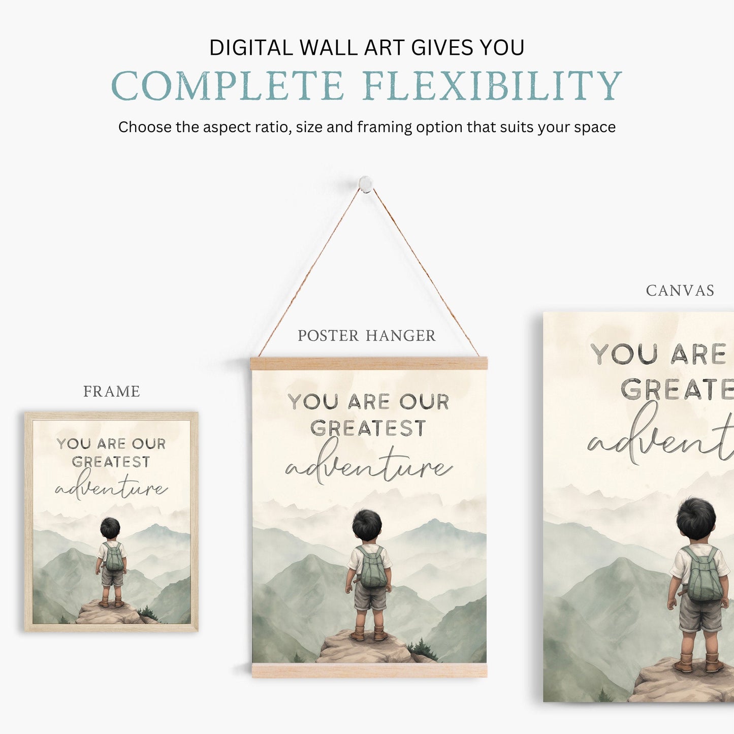 You Are Our Greatest Adventure Print, Adventure Nursery Art, Camping & Hiking Decor - WildfieldPrints