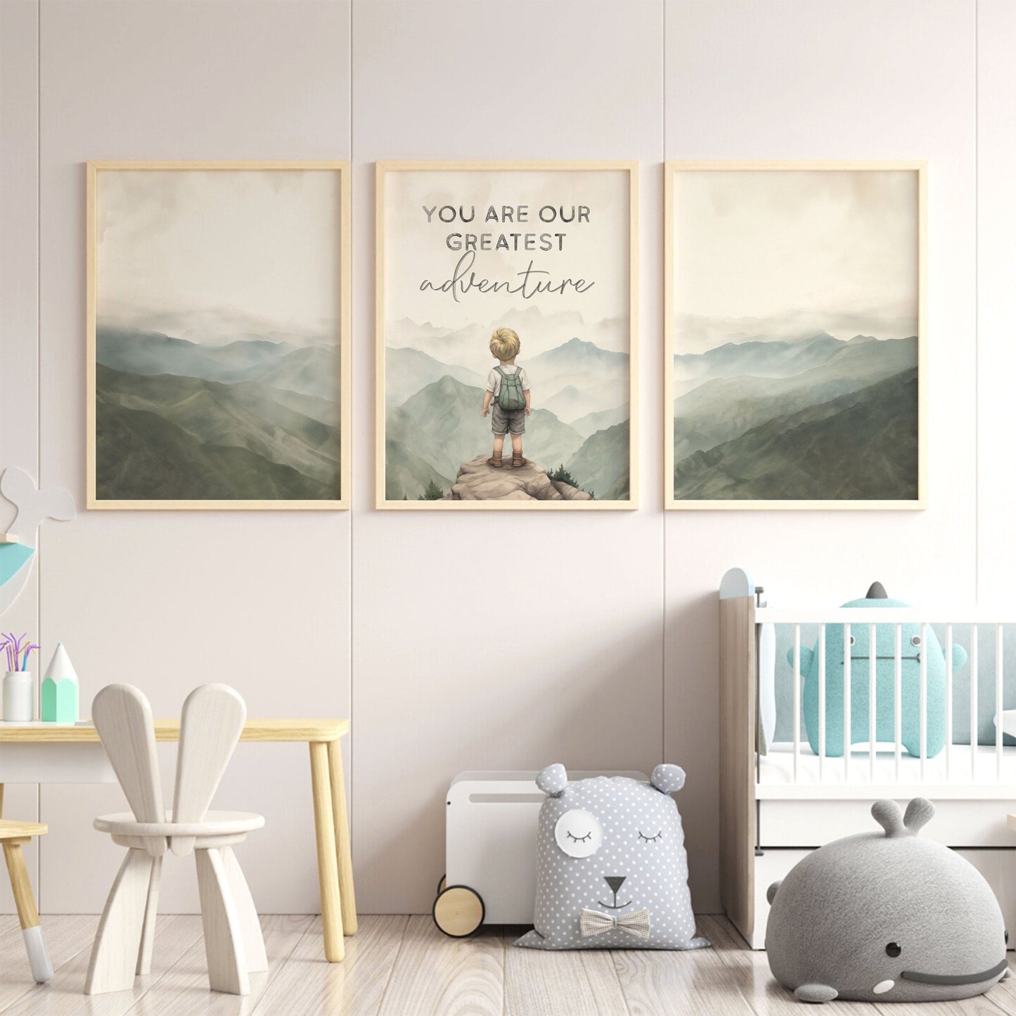 You Are Our Greatest Adventure Print, Nursery Quote Wall Decor, Hot Air Balloon Art - WildfieldPrints