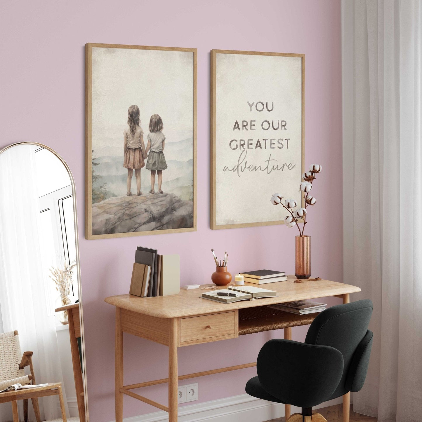 You Are Our Greatest Adventure Print, Sister Room Decor, Sister Art - WildfieldPrints