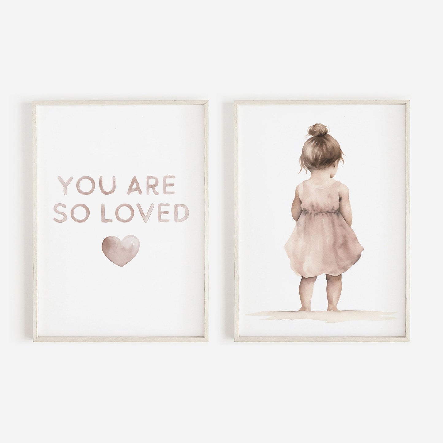 You Are So Loved, Girls Nursery Quote, Vintage Pink Wall Decor - WildfieldPrints