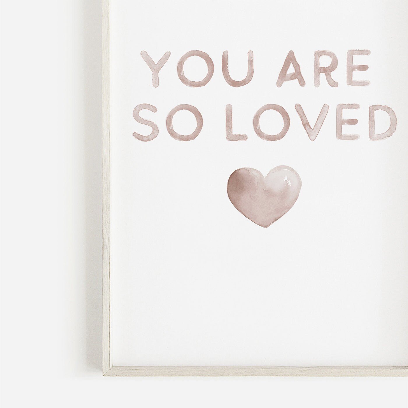 You Are So Loved, Girls Nursery Quote, Vintage Pink Wall Decor - WildfieldPrints