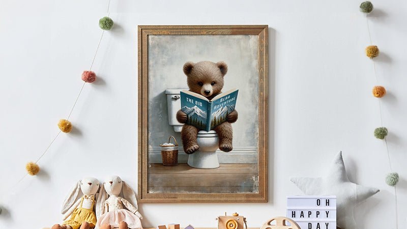 Animals Reading Wall Art - WildfieldPrints