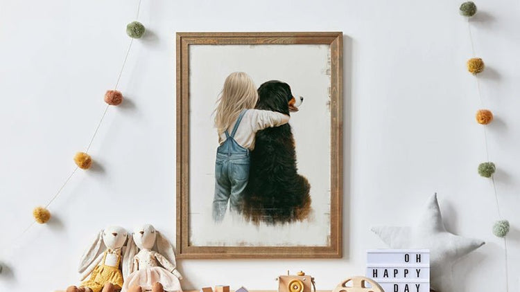 Bernese Mountain Dog Nursery Art - WildfieldPrints