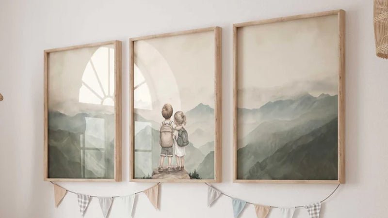 Brother and Sister Room Wall Decor - WildfieldPrints