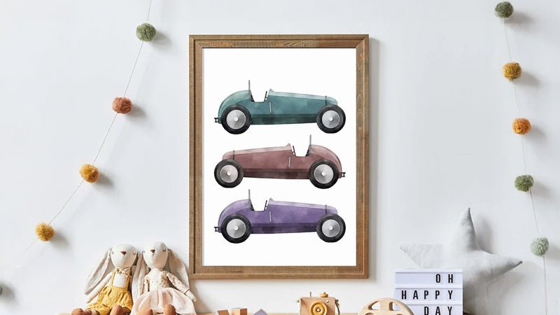 Car Nursery Prints - WildfieldPrints