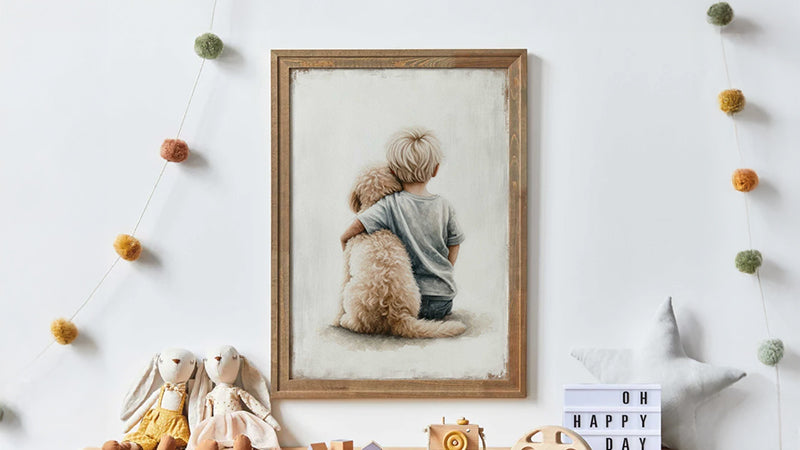 Goldendoodle Nursery Art - WildfieldPrints