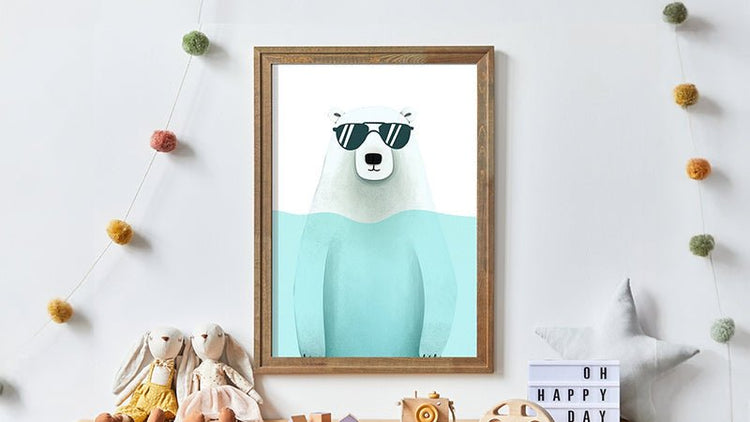 Polar Bear Nursery Decor - WildfieldPrints