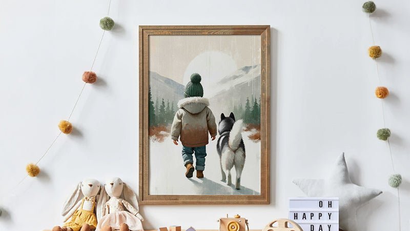 Siberian Husky Kids Wall Art - WildfieldPrints