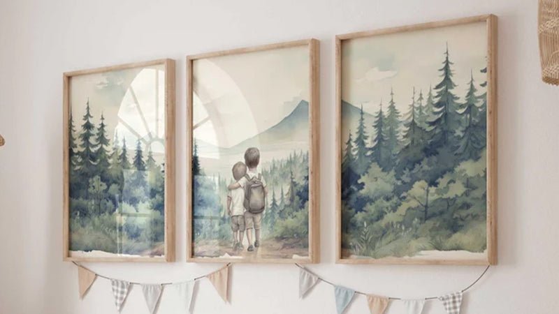 Sibling Wall Art Kids - WildfieldPrints
