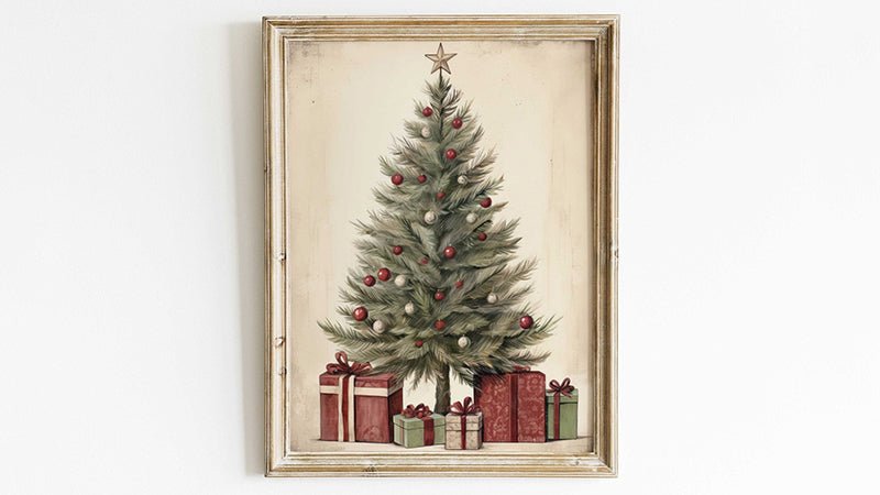 Vintage Christmas Wall Art - WildfieldPrints