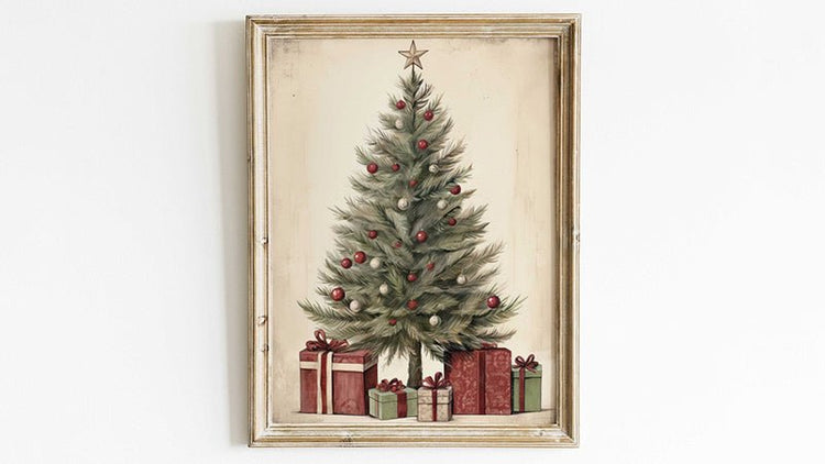Vintage Christmas Wall Art - WildfieldPrints