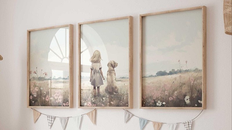 Yellow Labrador Nursery Prints - WildfieldPrints