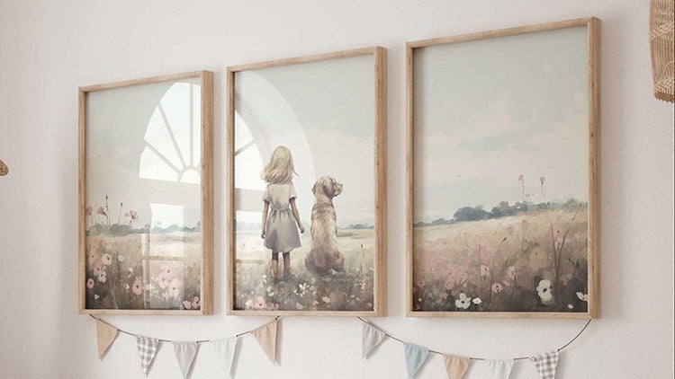 Yellow Labrador Nursery Prints - WildfieldPrints