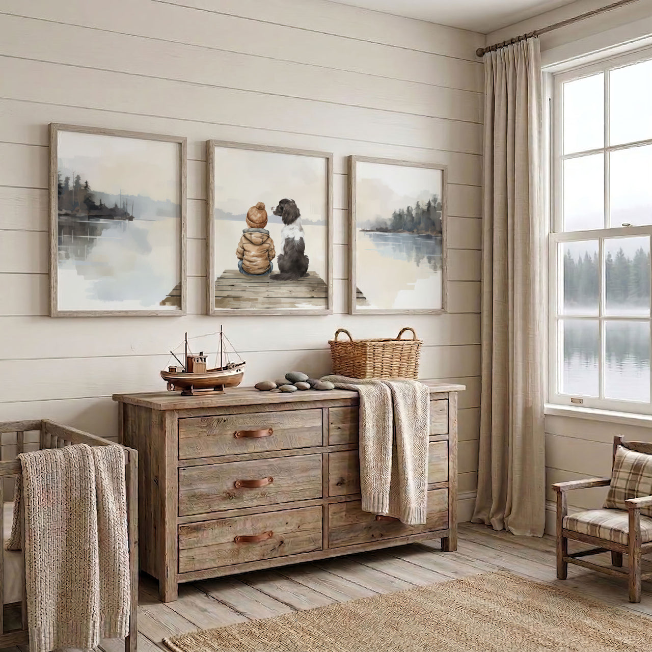 Springer Spaniel Wall Art – Dog Boys Room Print • Set of 3