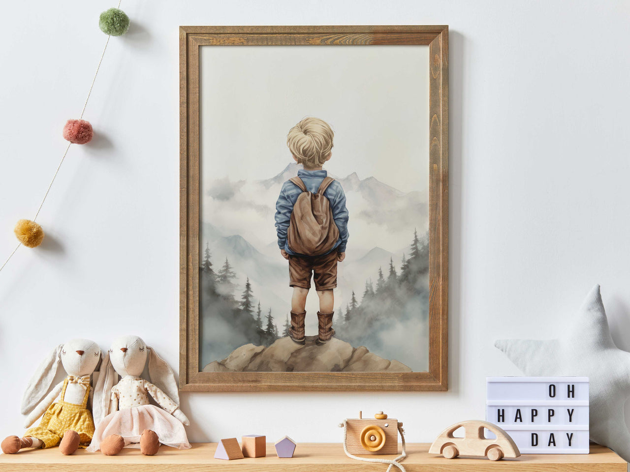 Mountain Wall Art – Adventure Boys Room Decor