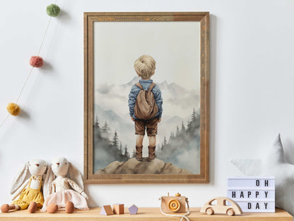 Mountain Wall Art – Adventure Boys Room Decor