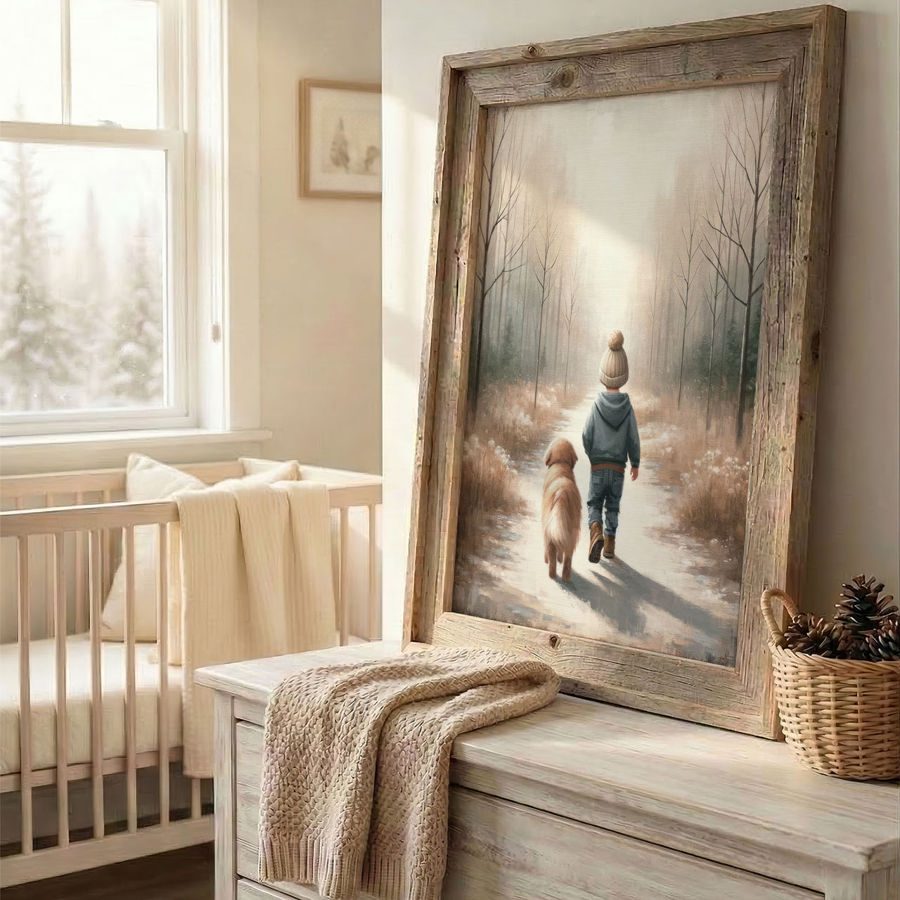 Golden Retriever Print – Dog Boys Room Wall Art