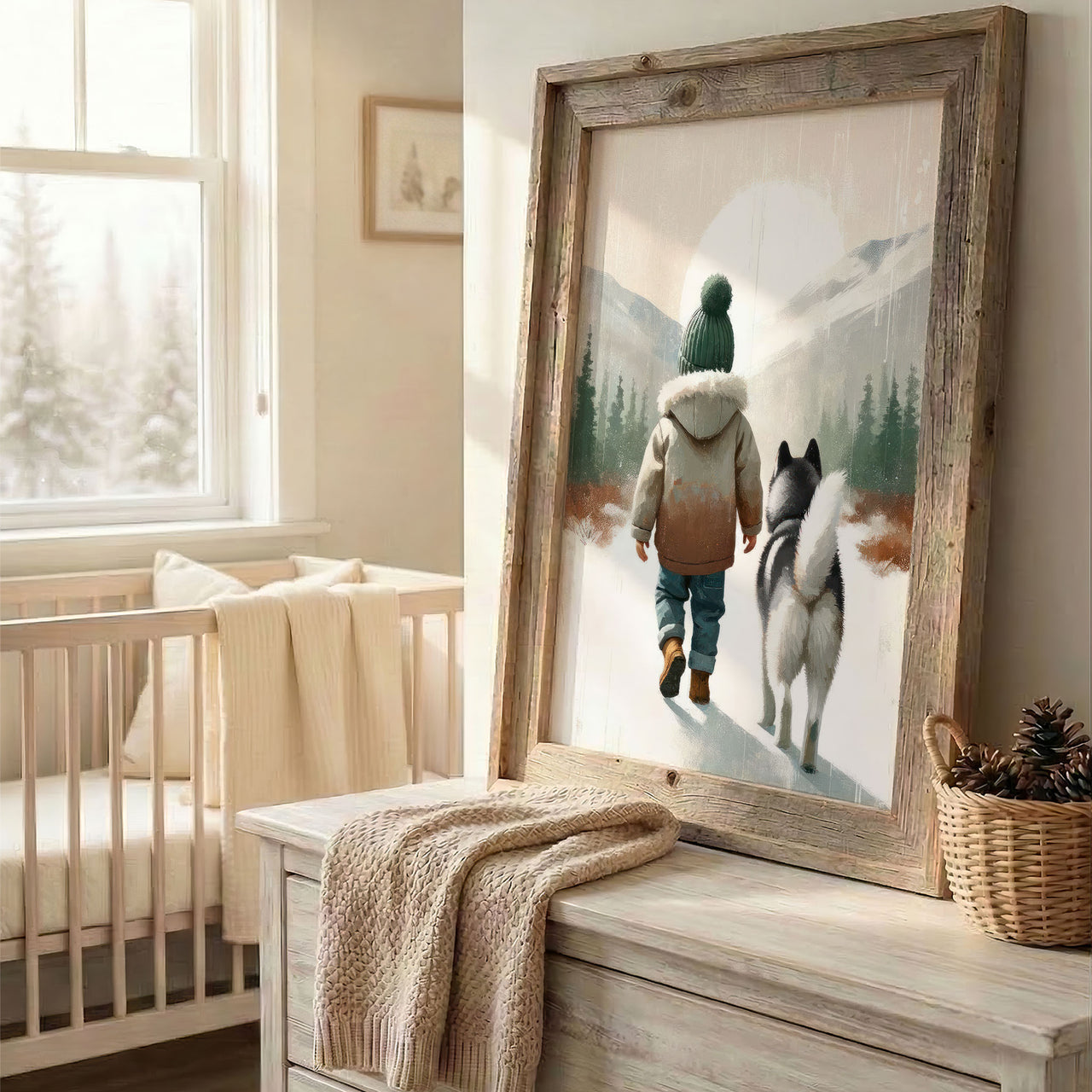 Siberian Husky Wall Art – Dog Boys Room Print