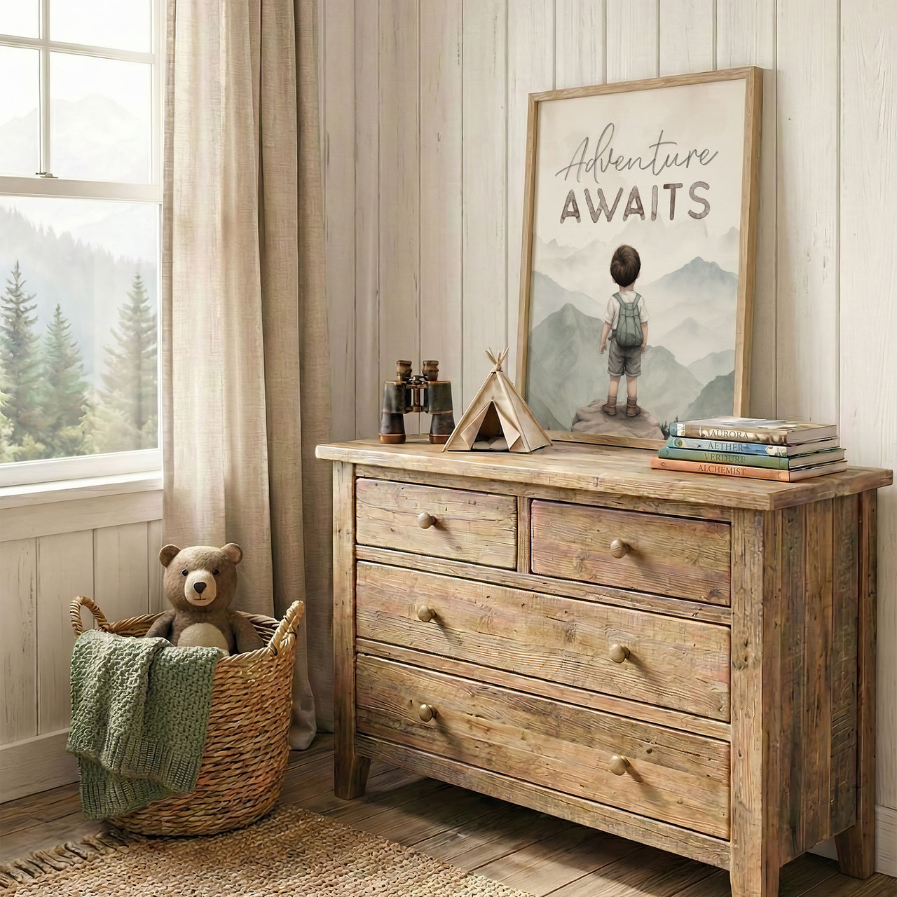'Adventure Awaits' Wall Art - Adventure Boys Room Art Print