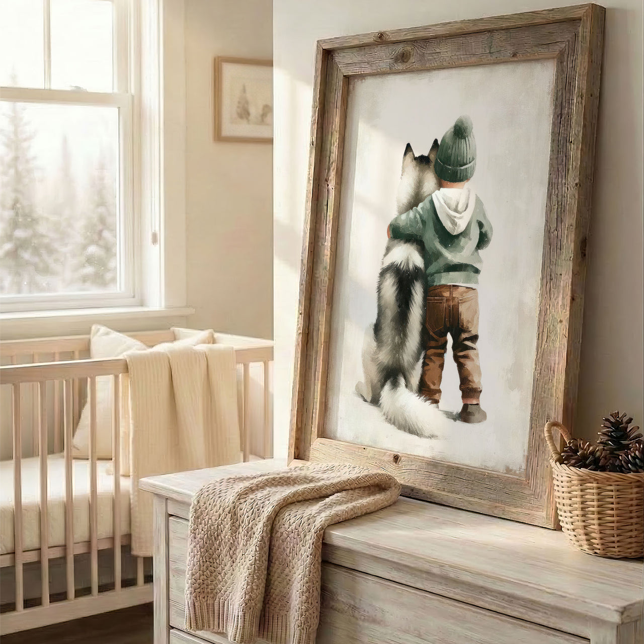 Siberian Husky Wall Art – Dog Boys Room Print