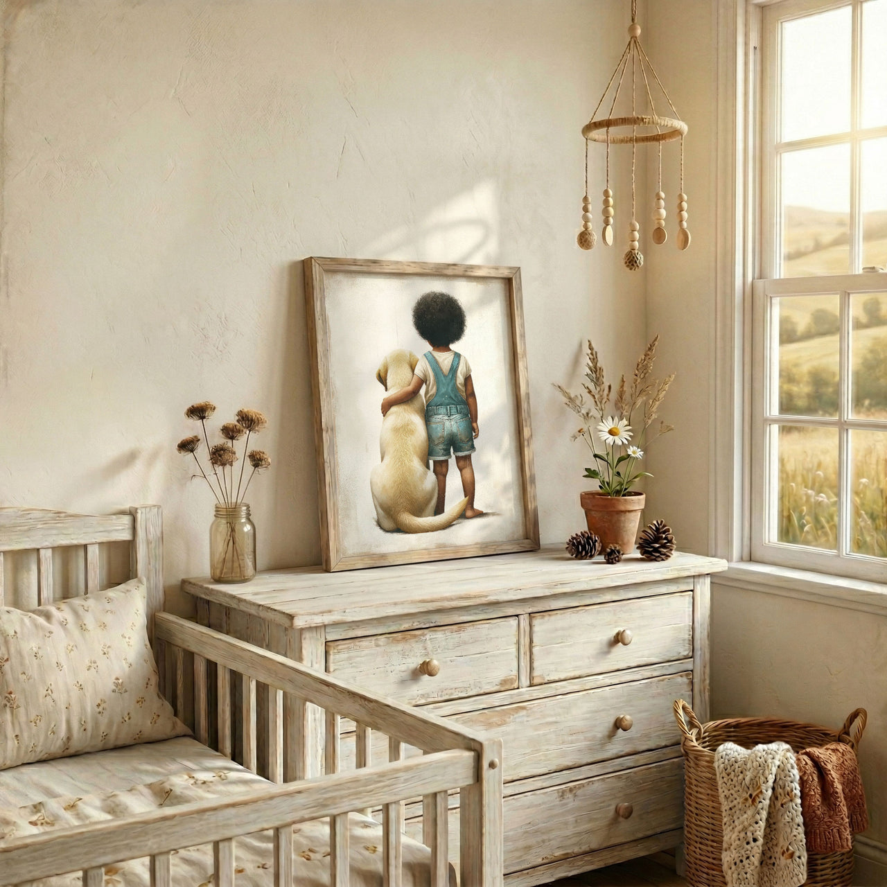 Yellow Labrador Wall Art – Dog Nursery Print