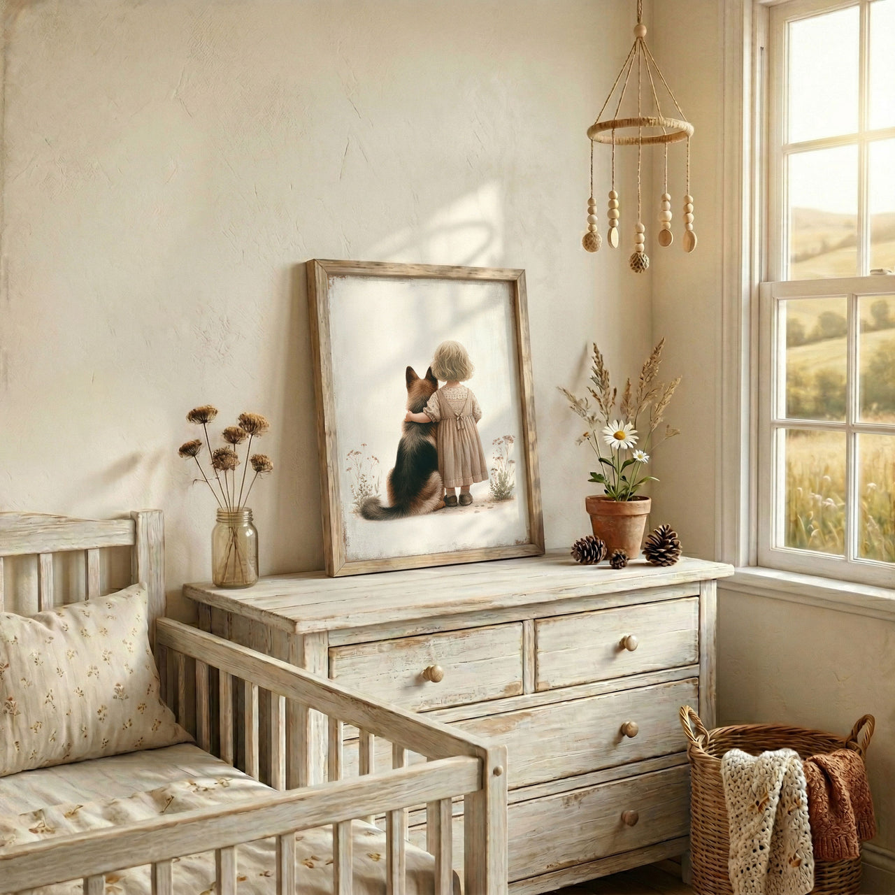 German Shepherd Wall Art – Dog Nursery Print